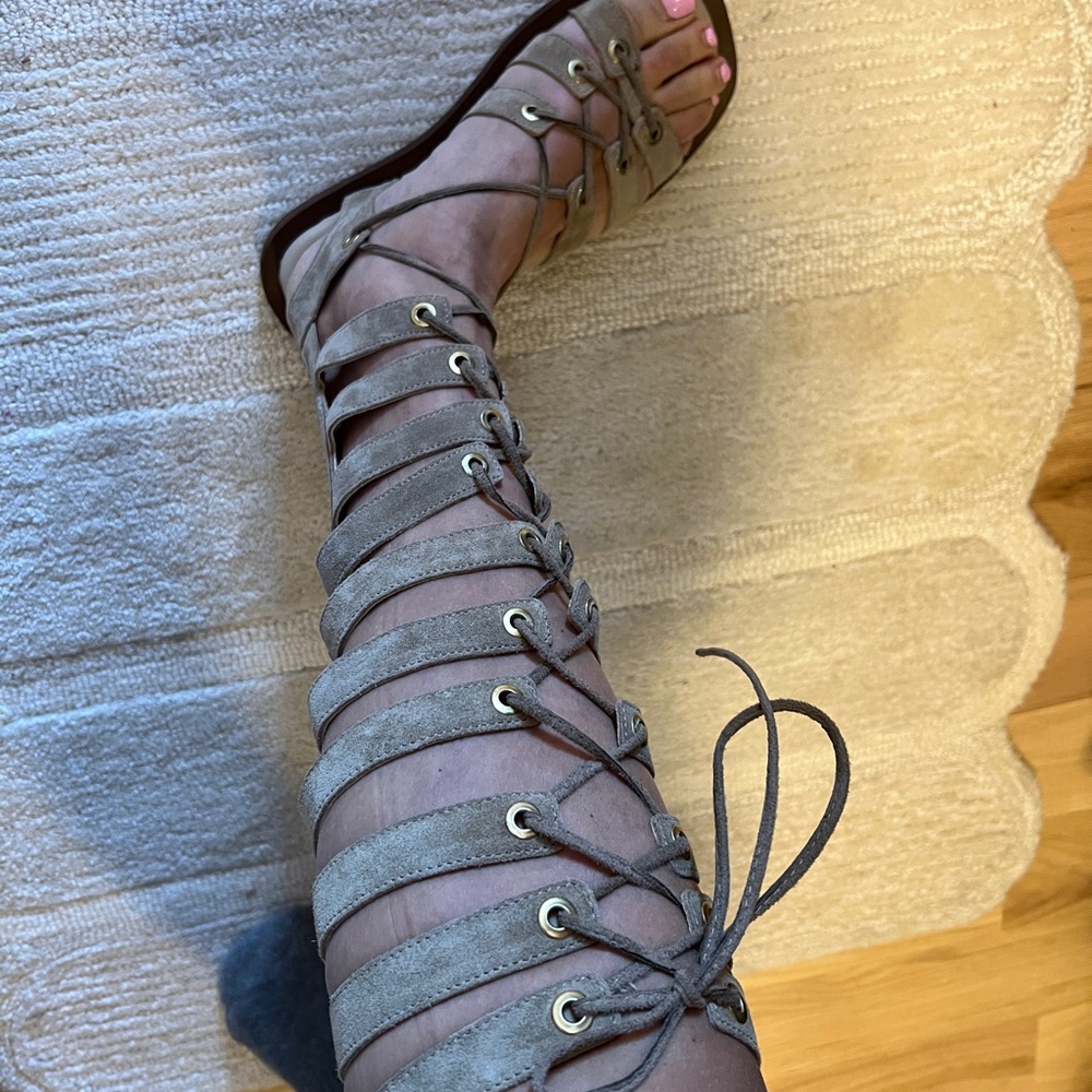 Clarks Women's Suede Lace-Up Sandals